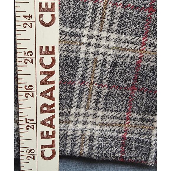 Hope Harlow Women XL (36x28) Trouser Pants Ankle Golden Shimmer Red Stretch Soft - Picture 3 of 9